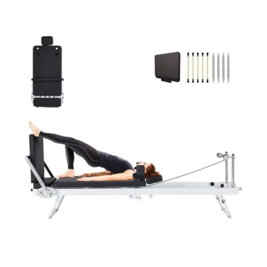 Black Studio Foldable Reformer - 400 lbs capacity