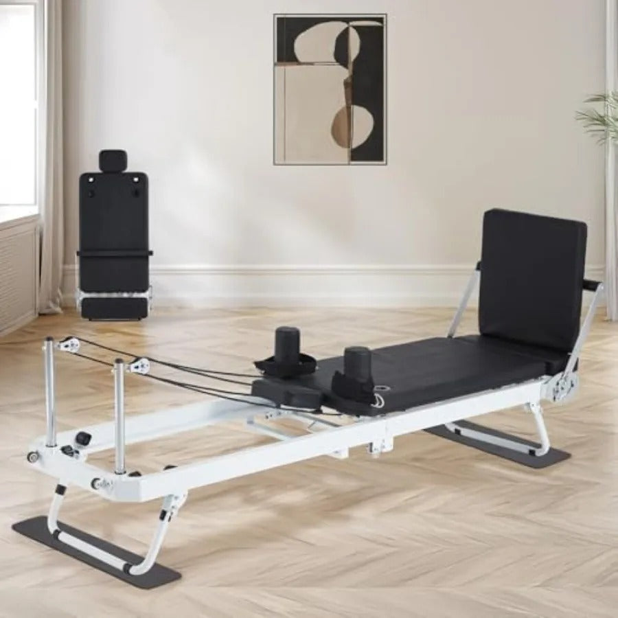 Black Studio Foldable Reformer - 400 lbs capacity