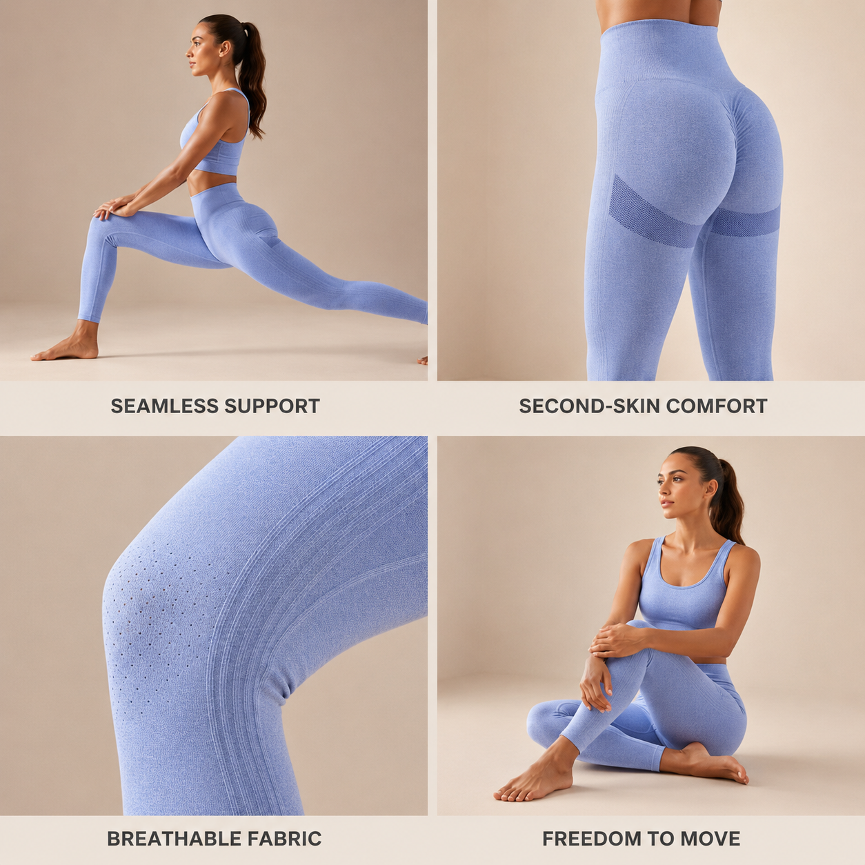 2-Piece Women’s Seamless Pilates Set