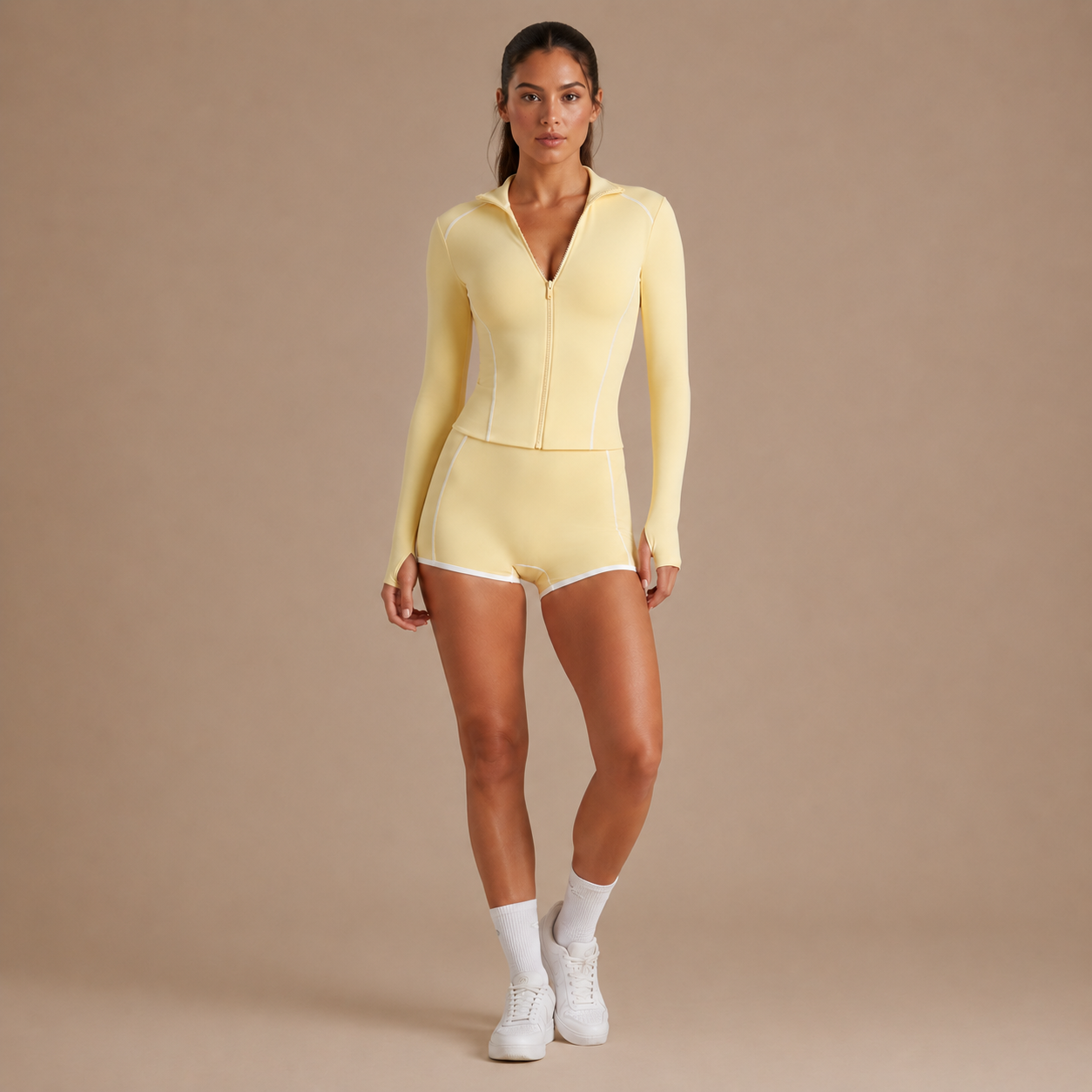 Women Zip-Front Sculpting Pilates Set