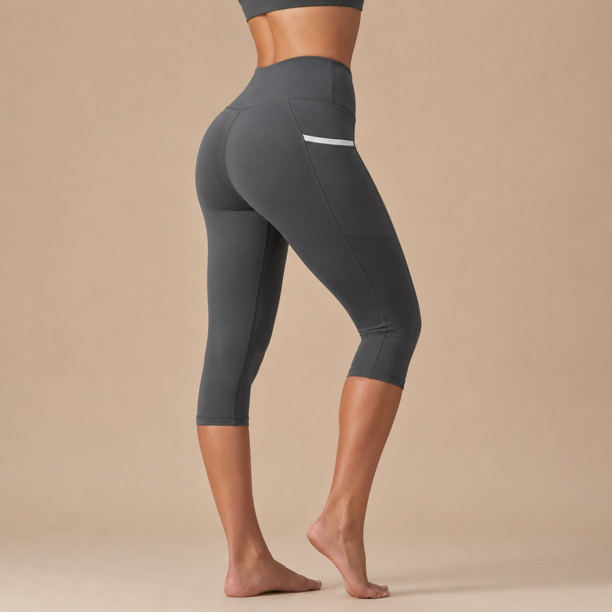 Women’s High-Waist Capri Pocket Pilates Leggings