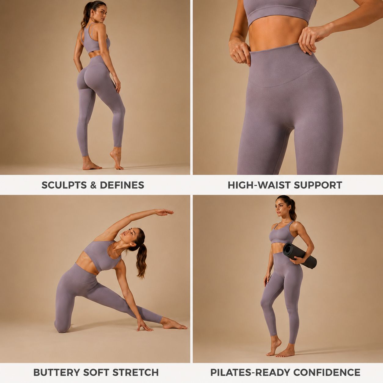 Seamless High-Waist Sculpting Pilates Leggings