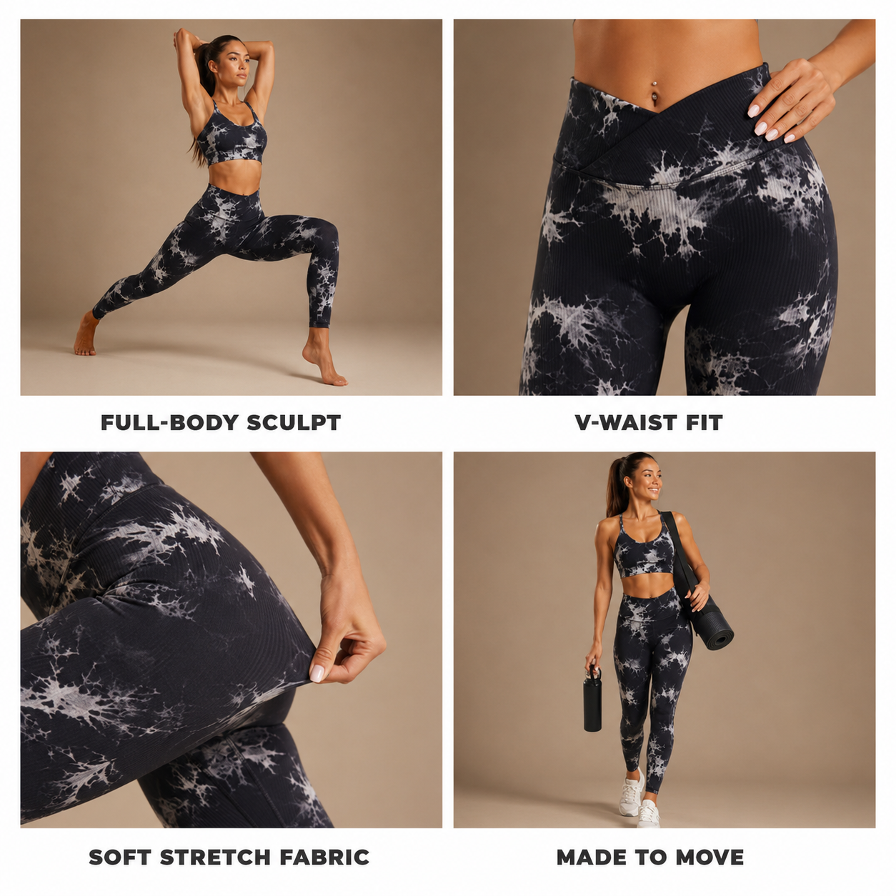 Women’s Tie-Dye Pilates & Fitness Set