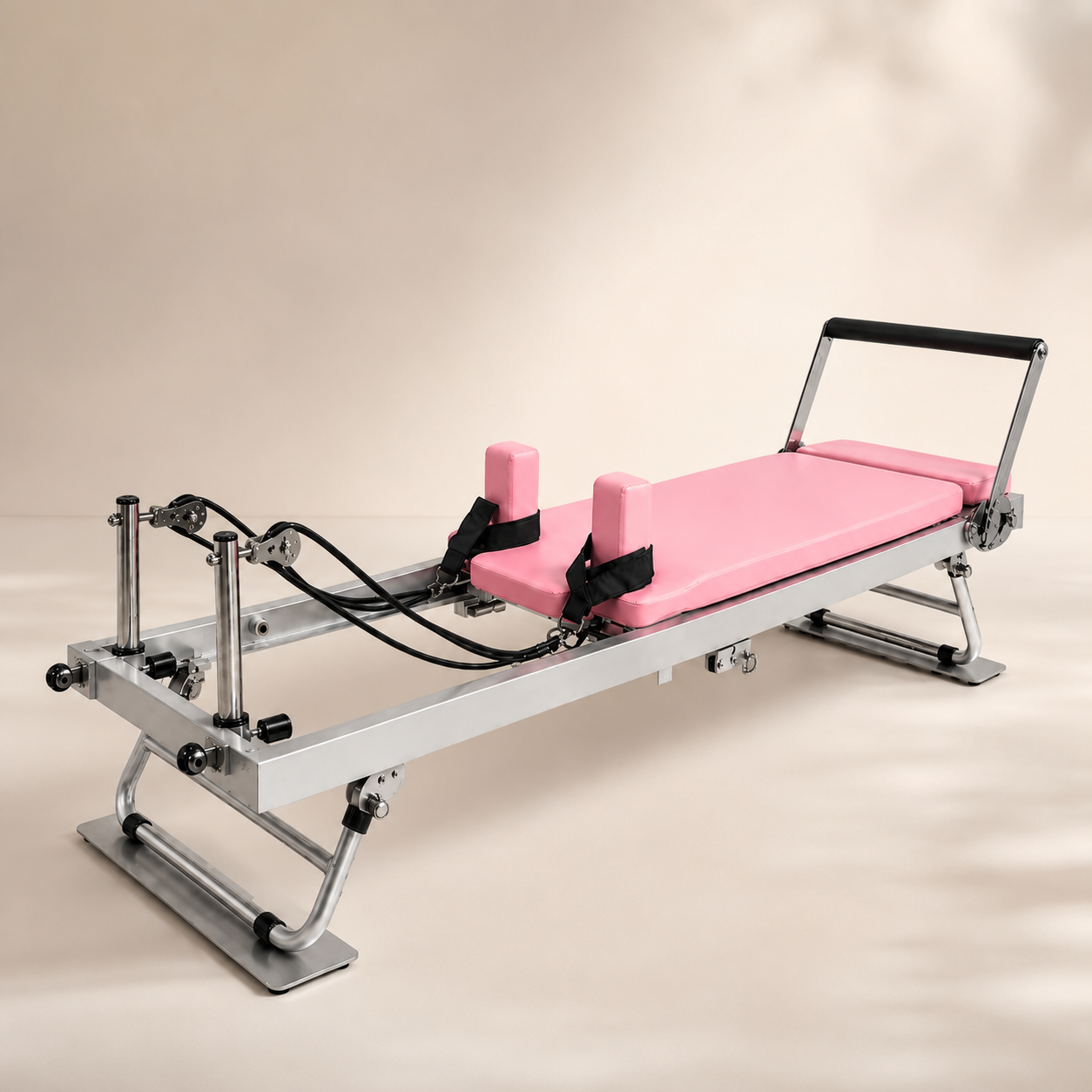 Rosa exklusiv hopfällbar pilatesreformer – 300 LBS