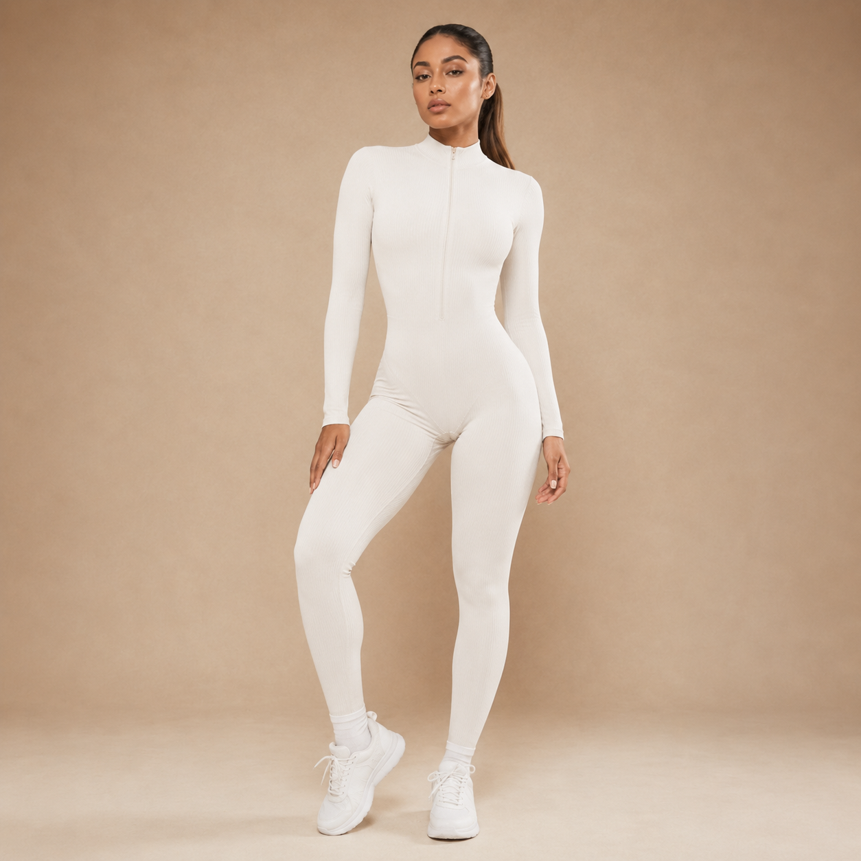 Women’s Seamless Zipper Pilates Jumpsuit