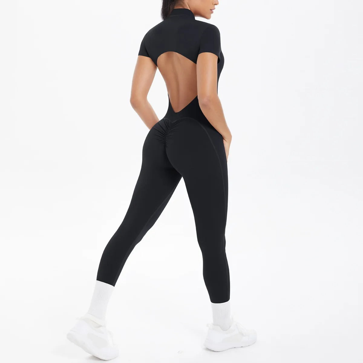Women’s Seamless Zipper Pilates Jumpsuit