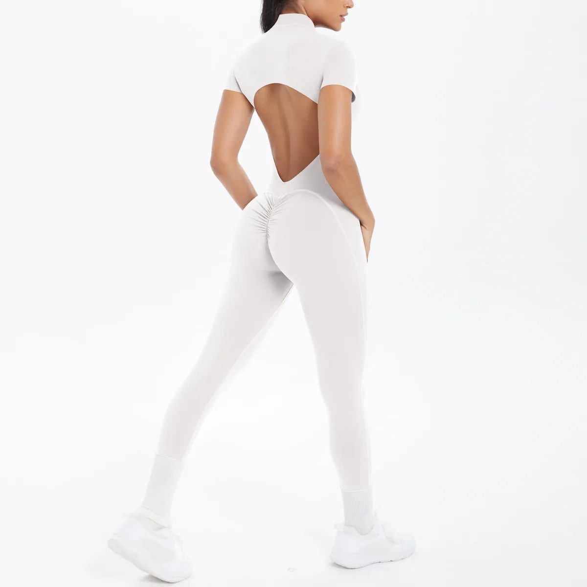 Women’s Seamless Zipper Pilates Jumpsuit