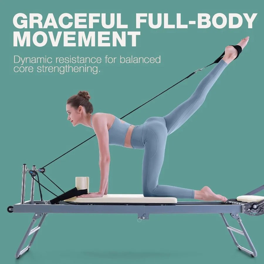 Champagne Precision Foldable Pilates Reformer