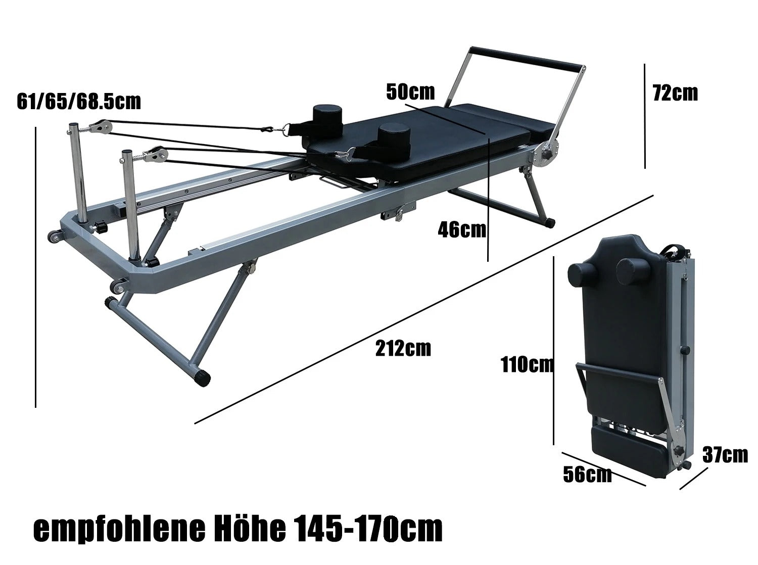 Foldable Pilates Reformer – Studio-Grade Home Machine