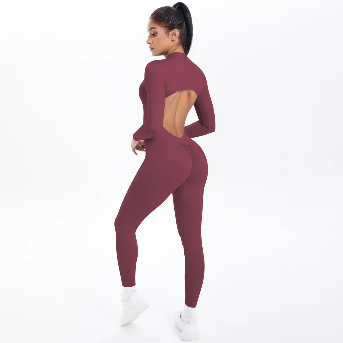 Women’s Seamless Zipper Pilates Jumpsuit