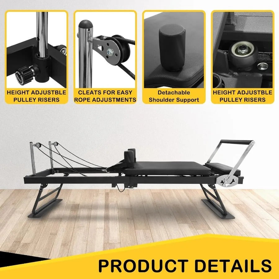 Heavy-Duty Foldable Pilates Reformer