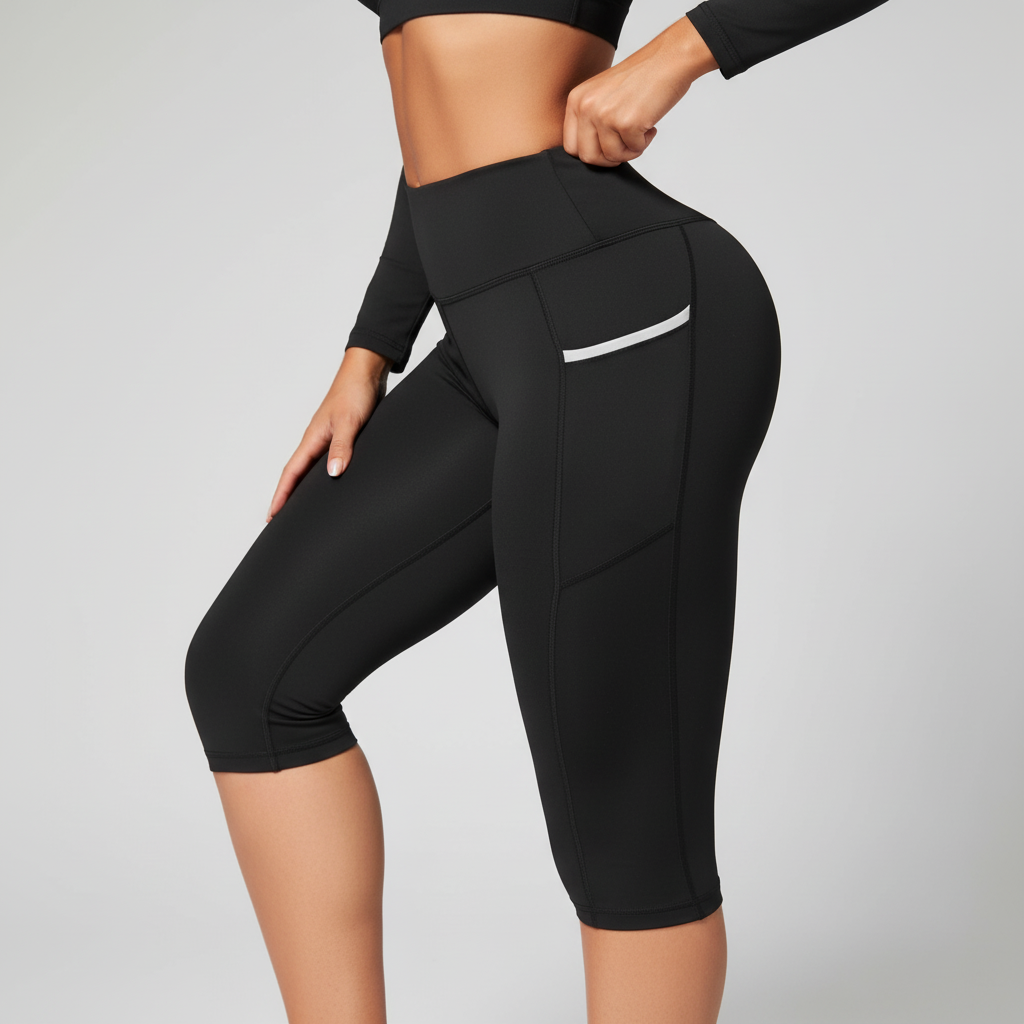 Women’s High-Waist Capri Pocket Pilates Leggings