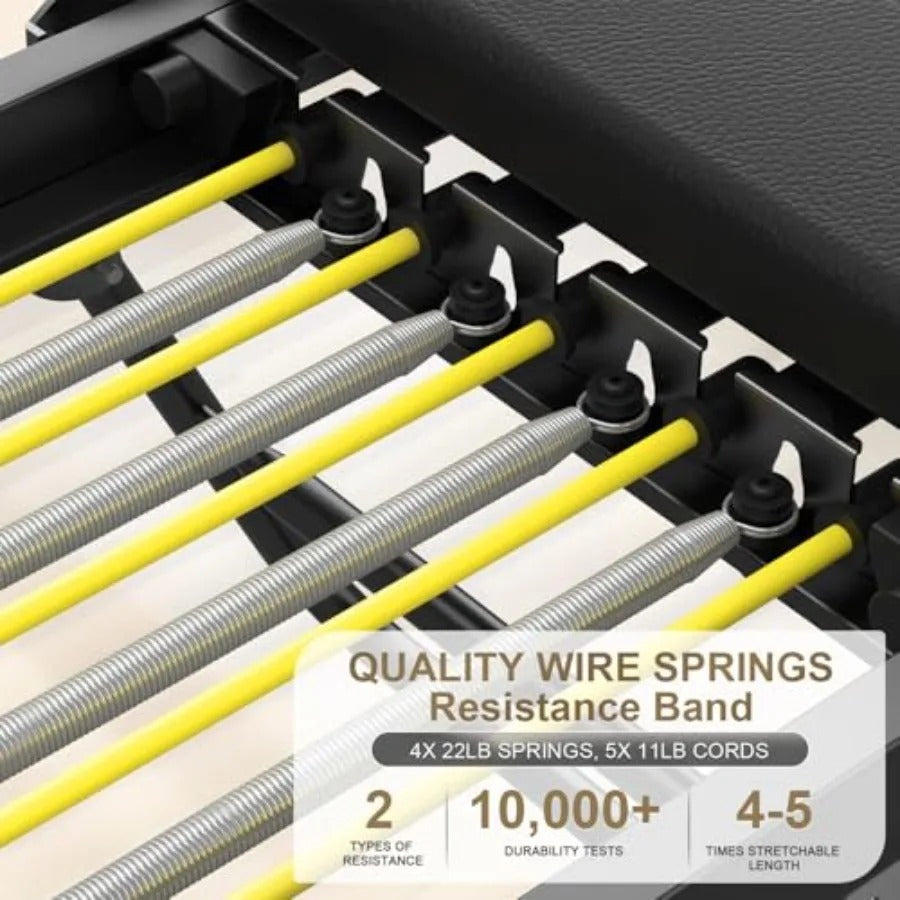 Black Studio Foldable Reformer – Adjustable Resistance