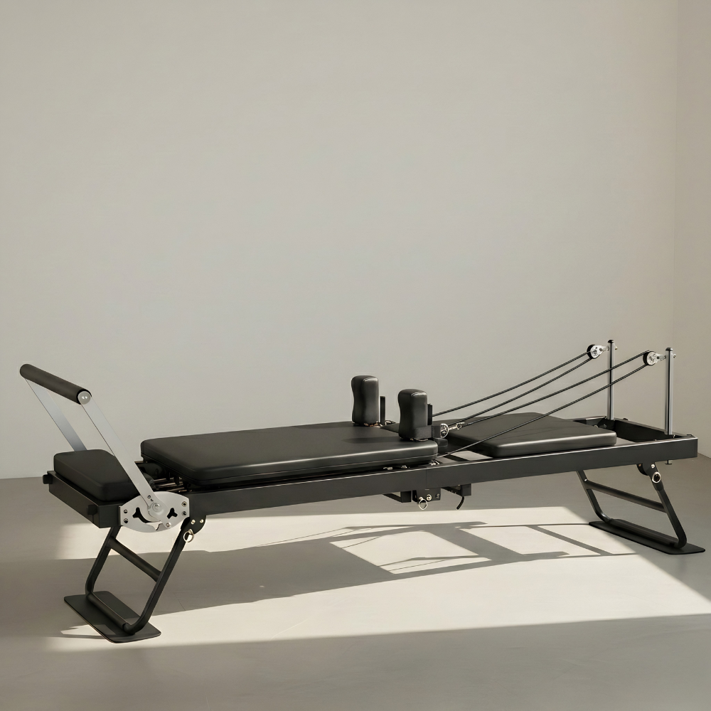 78" Foldable Pilates Reformer – Extra-Thick Padding – 300 LBS