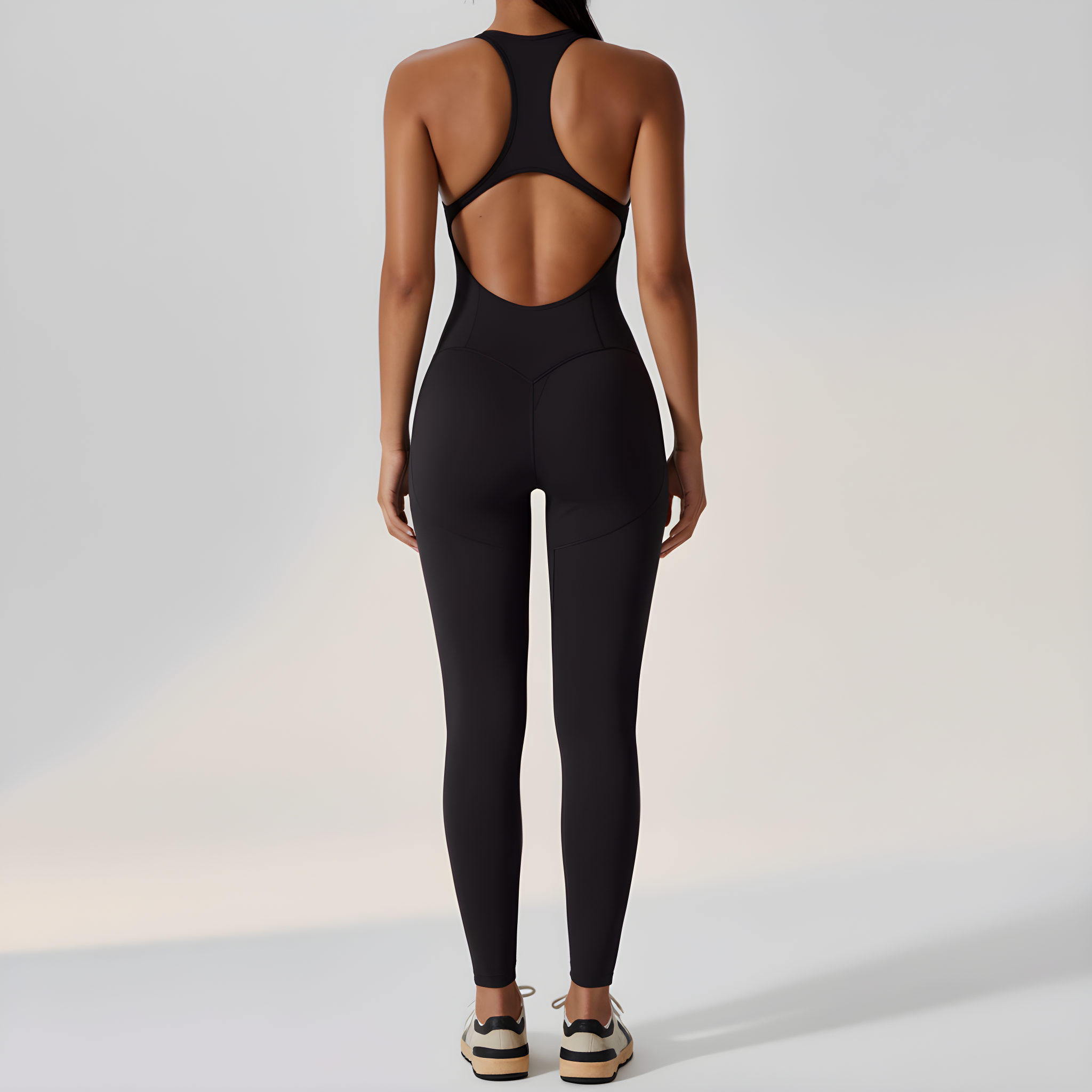 Women Seamless Cross-Back Pilates Jumpsuit
