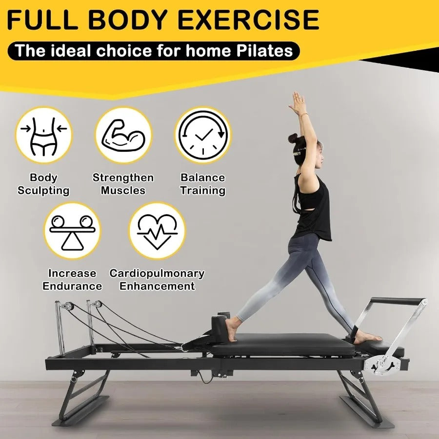 Heavy-Duty Foldable Pilates Reformer