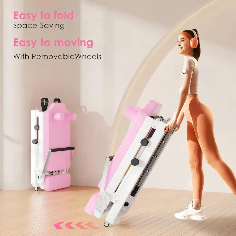 Pink Signature Foldable Pilates Reformer