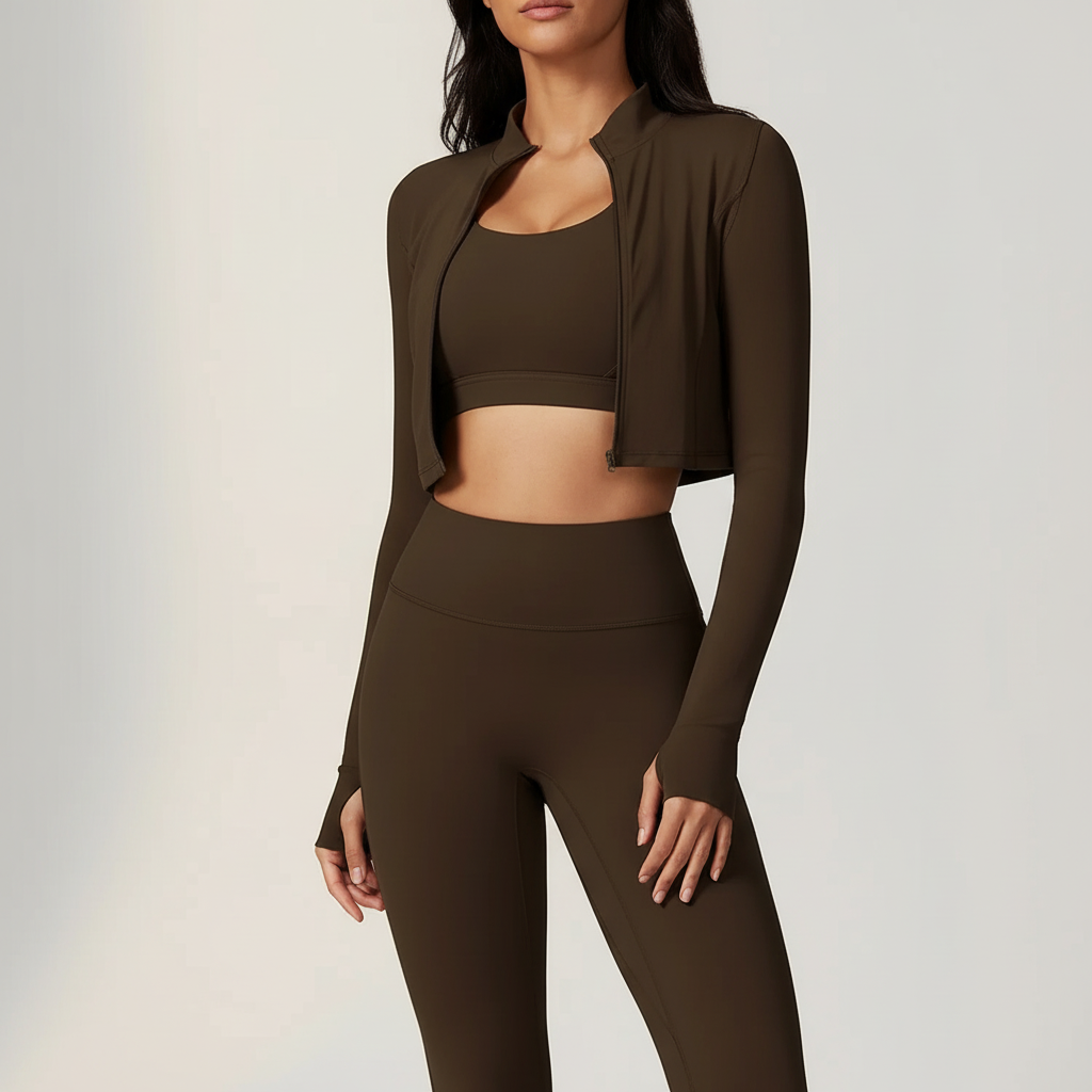 Women’s 3-Piece Zipper Pilates Set