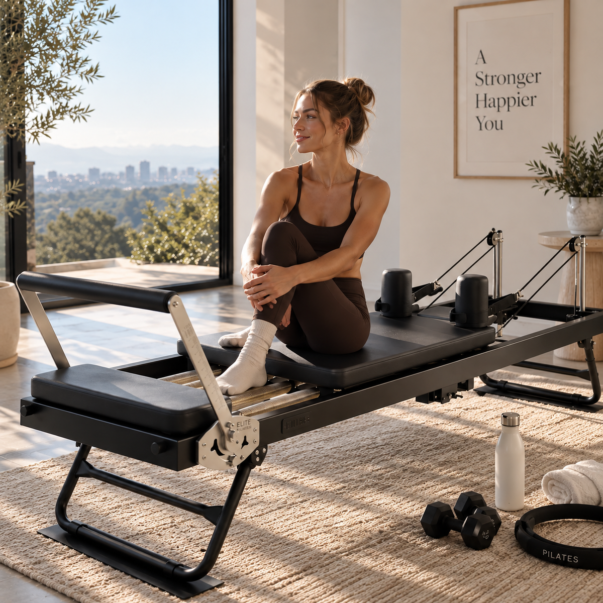 Reformer plegable Power color ónix — 330 LBS