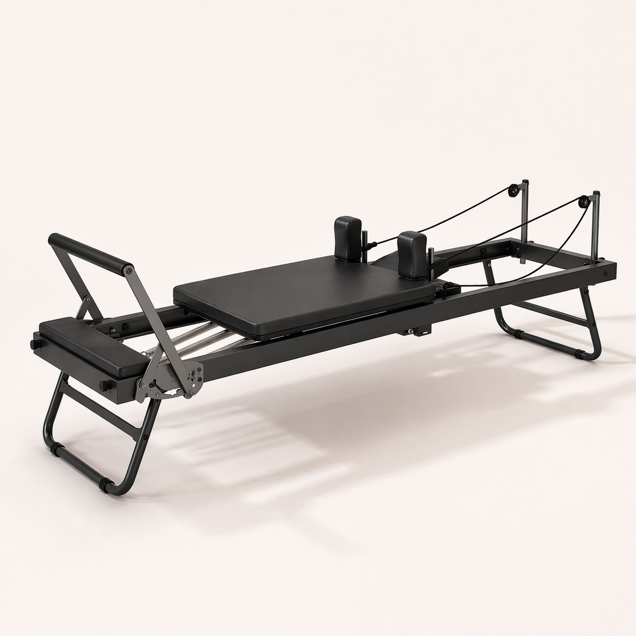 Black Studio Foldable Reformer — Adjustable Resistance — 265 LBS