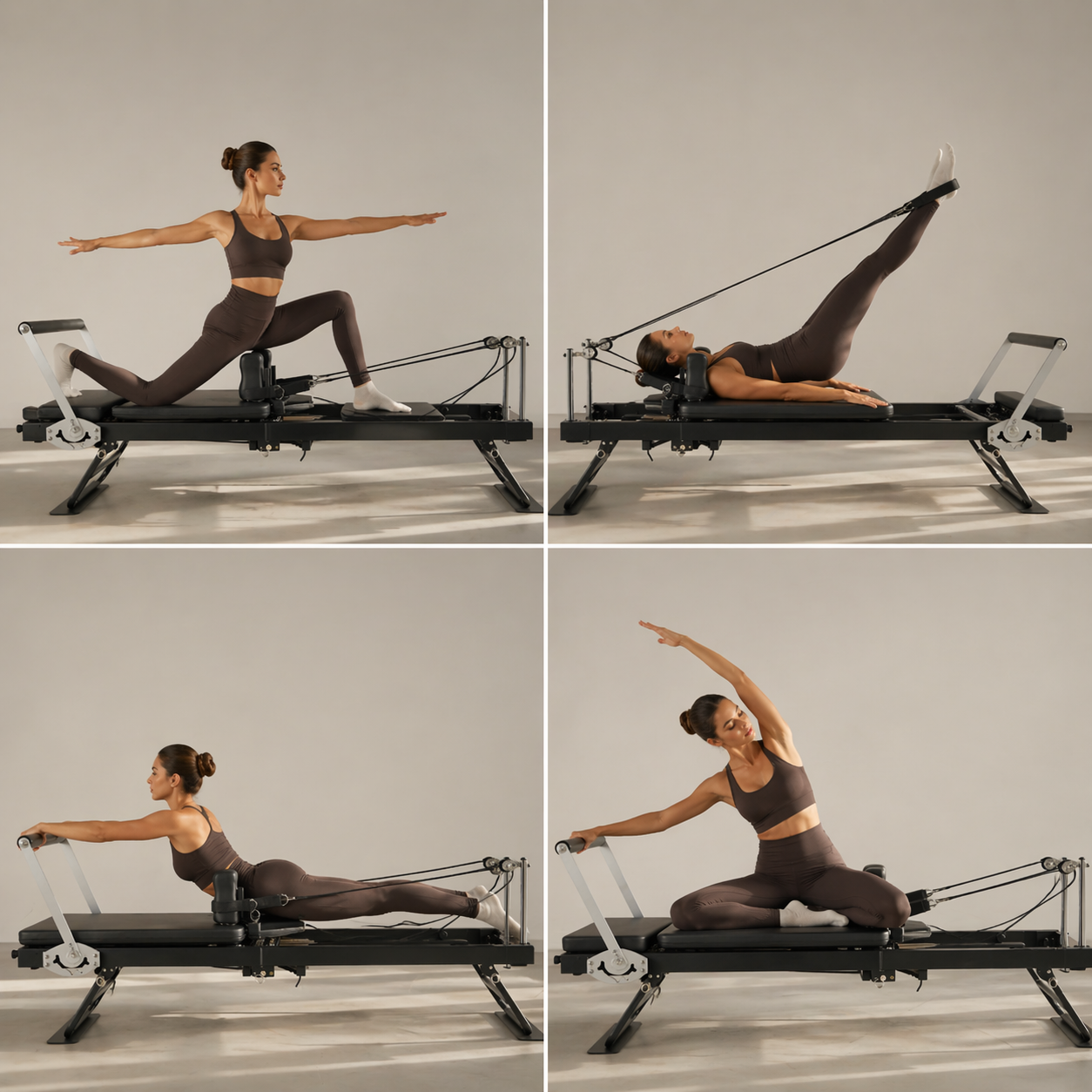 78" Foldable Pilates Reformer – Extra-Thick Padding – 300 LBS