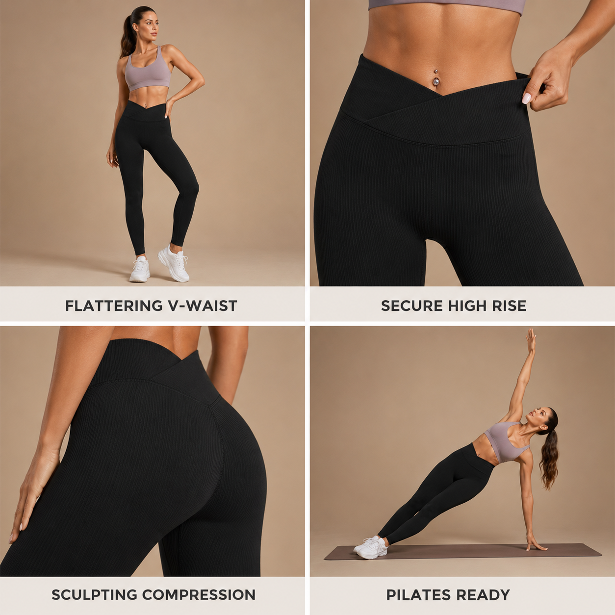 Women’s V-Waist High-Waist Pilates Leggings