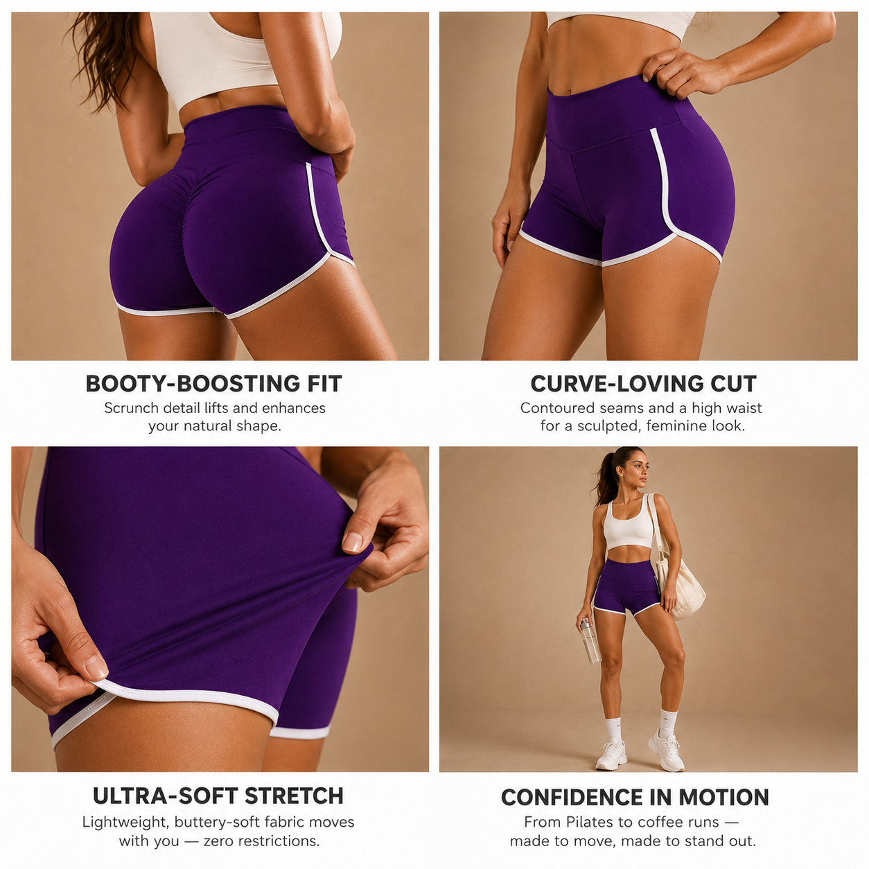Women’s Slim Fit Pilates & Gym Shorts