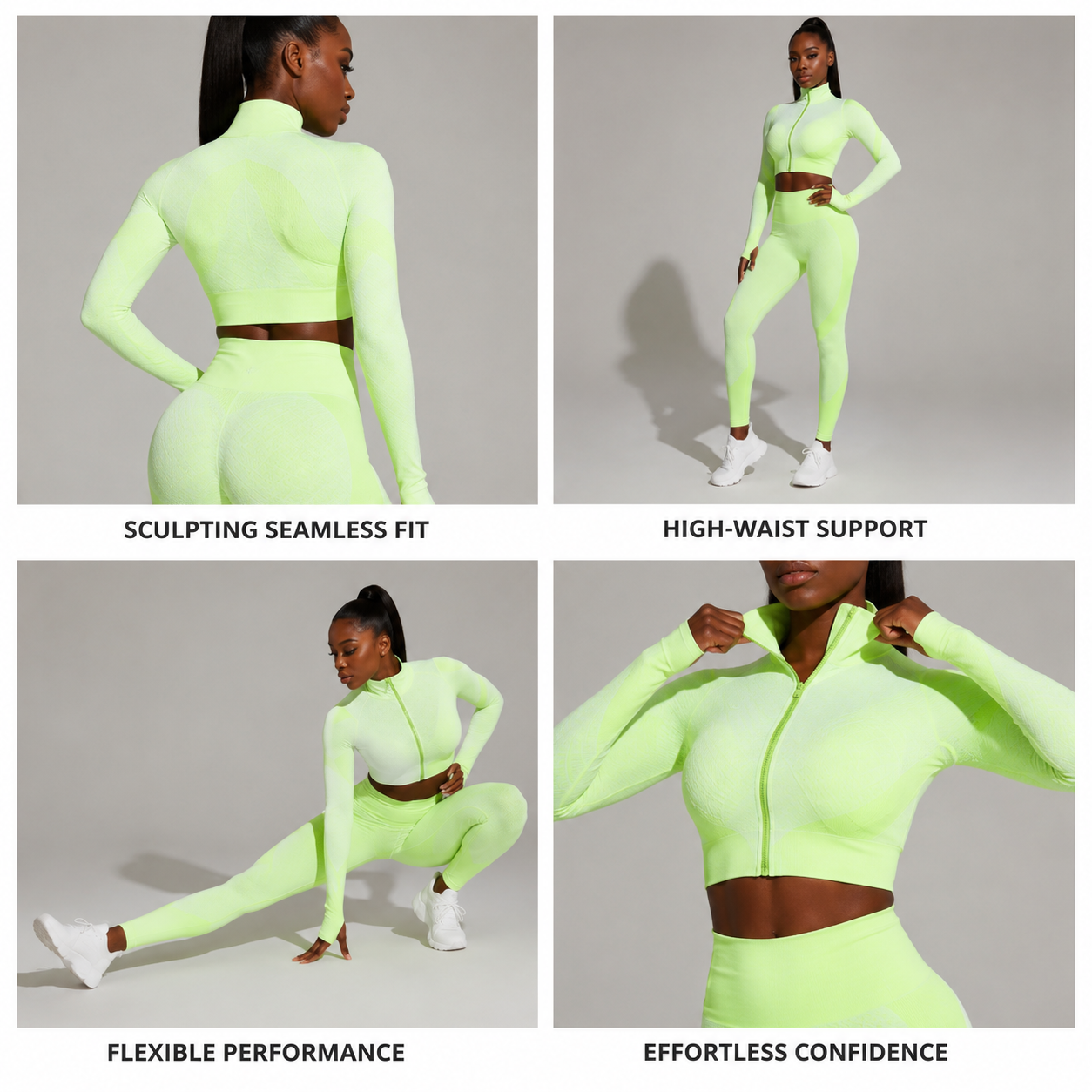 Women’s Seamless Long-Sleeve Pilates Set