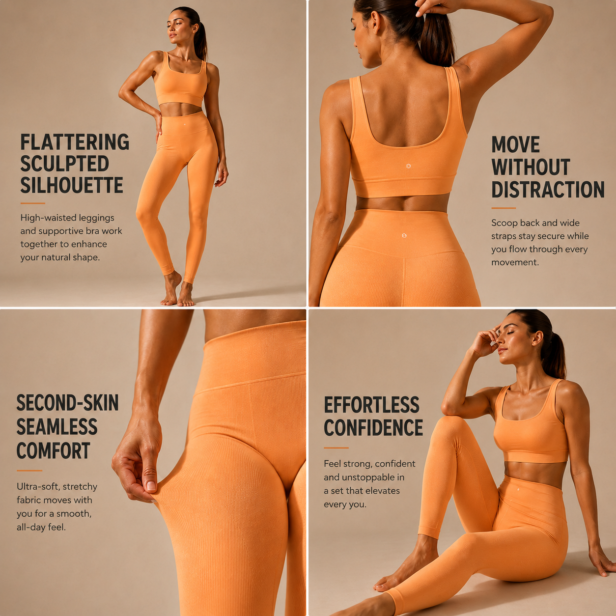 2-Piece Women’s Seamless Pilates & Fitness Set
