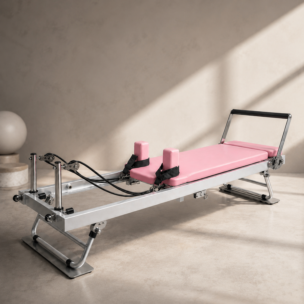 Pink Signature Foldable Pilates Reformer — 300 LBS