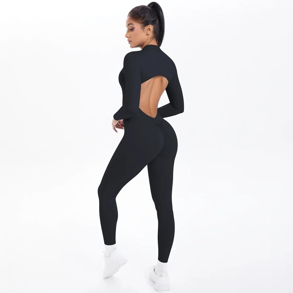 Women’s Seamless Zipper Pilates Jumpsuit