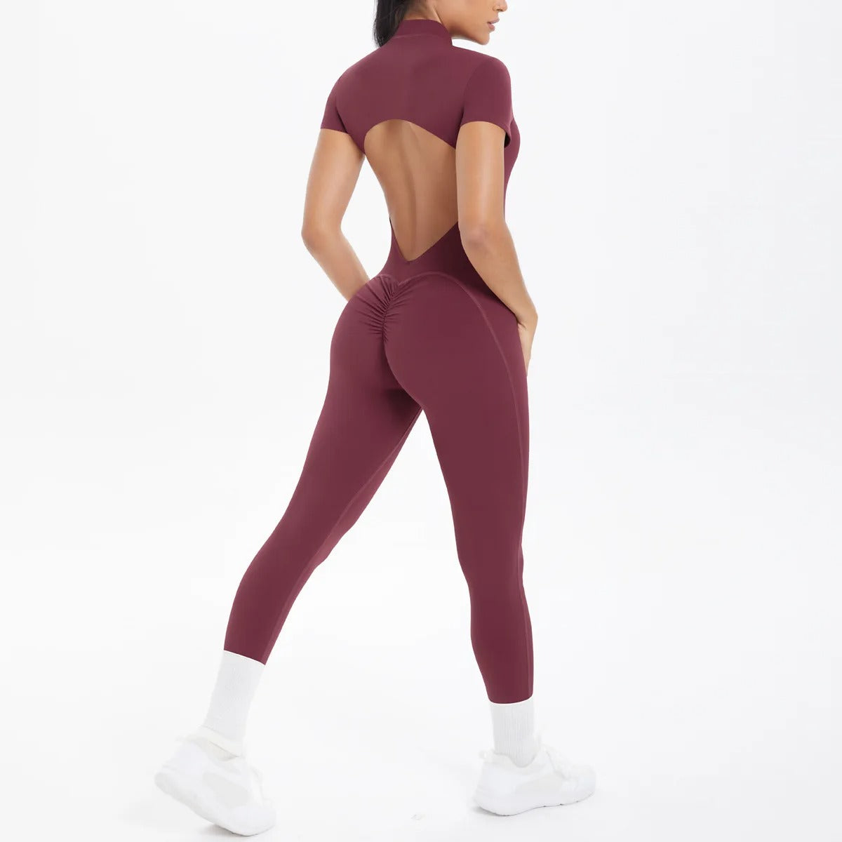 Women’s Seamless Zipper Pilates Jumpsuit
