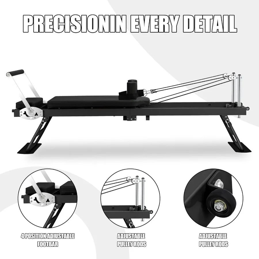 78" Foldable Pilates Reformer Machine