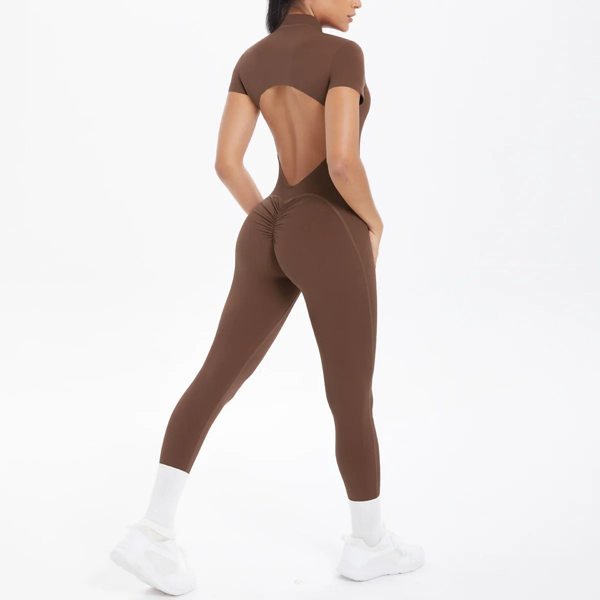 Women’s Seamless Zipper Pilates Jumpsuit