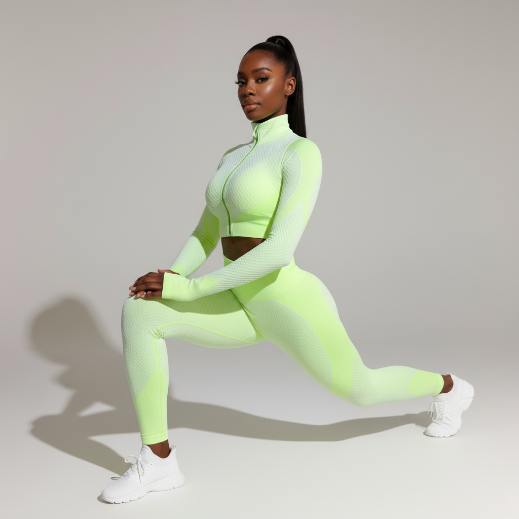 Women’s Seamless Long-Sleeve Pilates Set